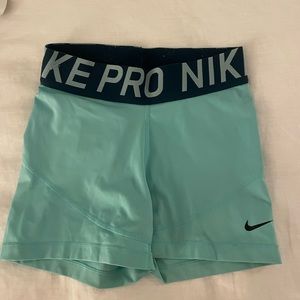 Blue Nike Pro Dri-Fit Spandex Shorts Size S